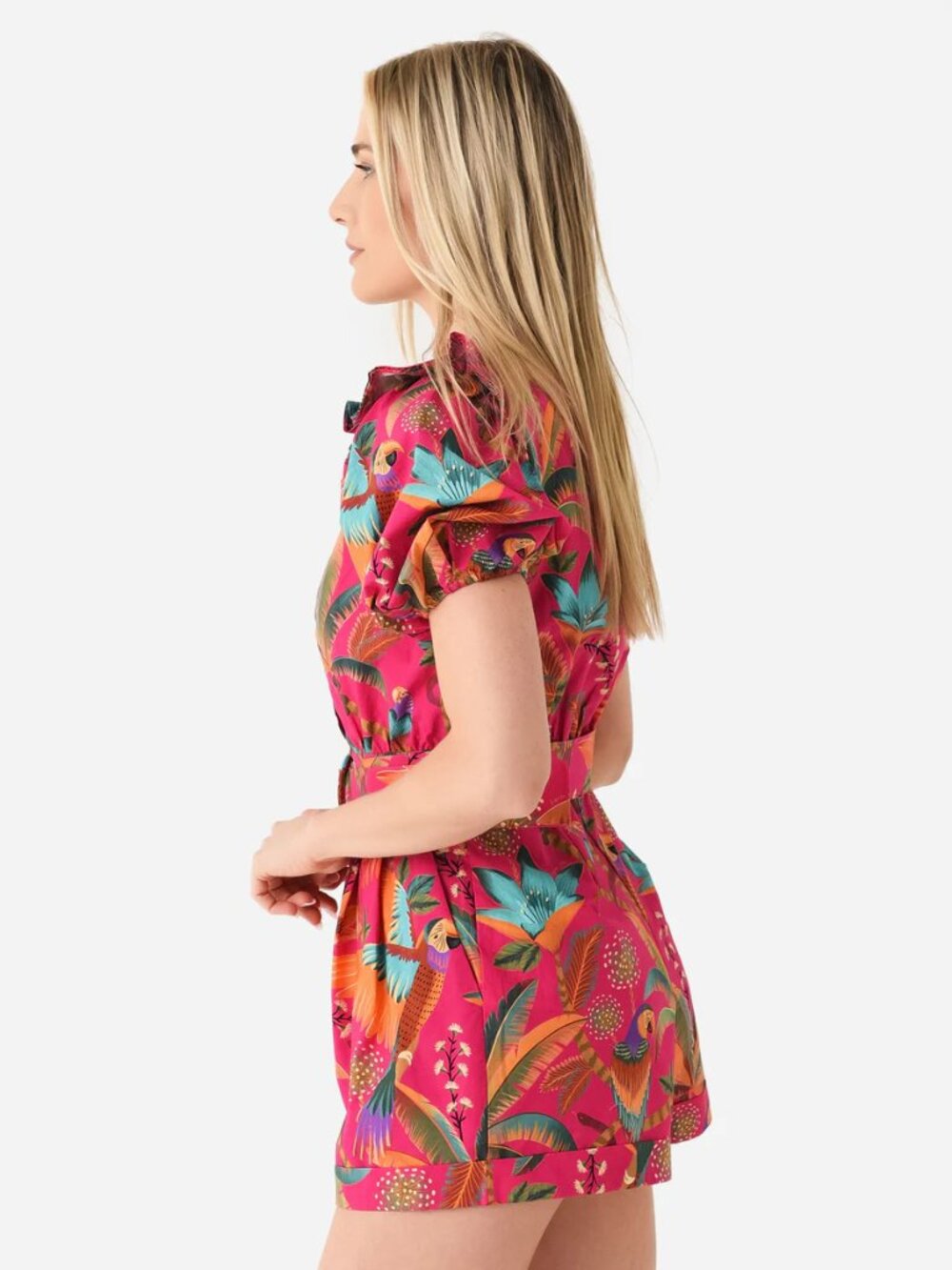 FARM Rio Macaw Party Romper with Belt - Picture 2 of 12
